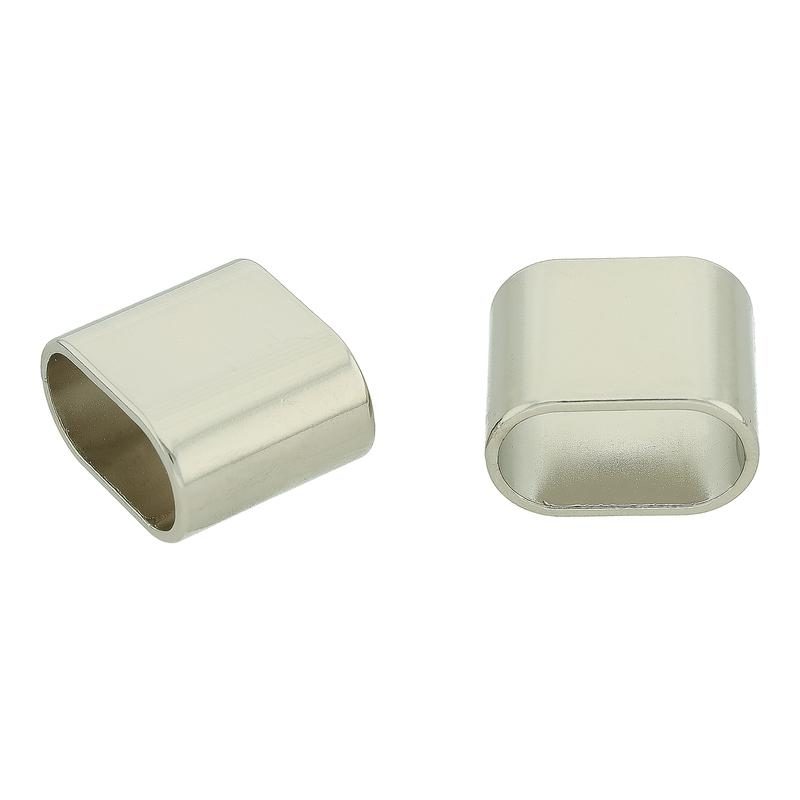 Rope clamps NEW Design!  20x10 mm silver 2-pack.