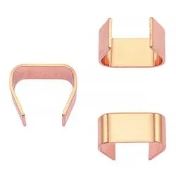 1 pkg. Rope clamps, 10 mm, rosé (2 pcs)