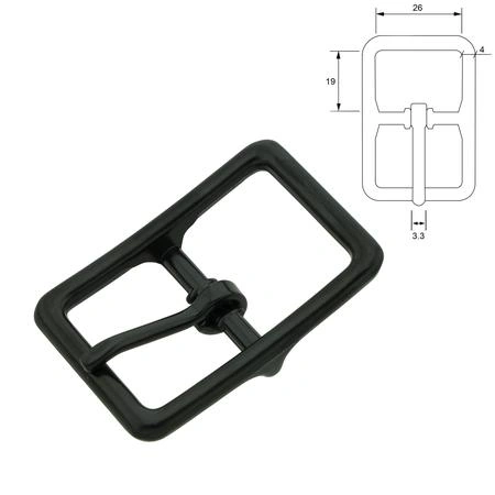 Center bar spänne 26 mm. Black.