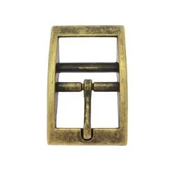 Collar buckle, 25 mm, antique brass