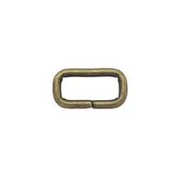 Rectangle loops, 16 mm, antique brass (2 pcs)