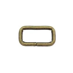 Rectangle loops, 20 mm, antique brass (5 pcs)