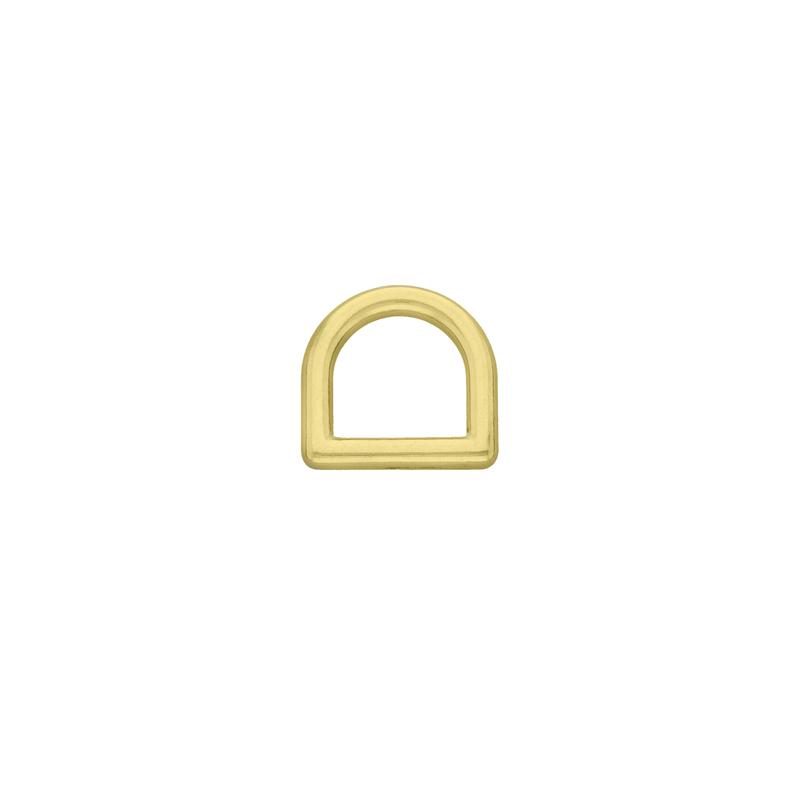 D-ring, 10 mm, brass