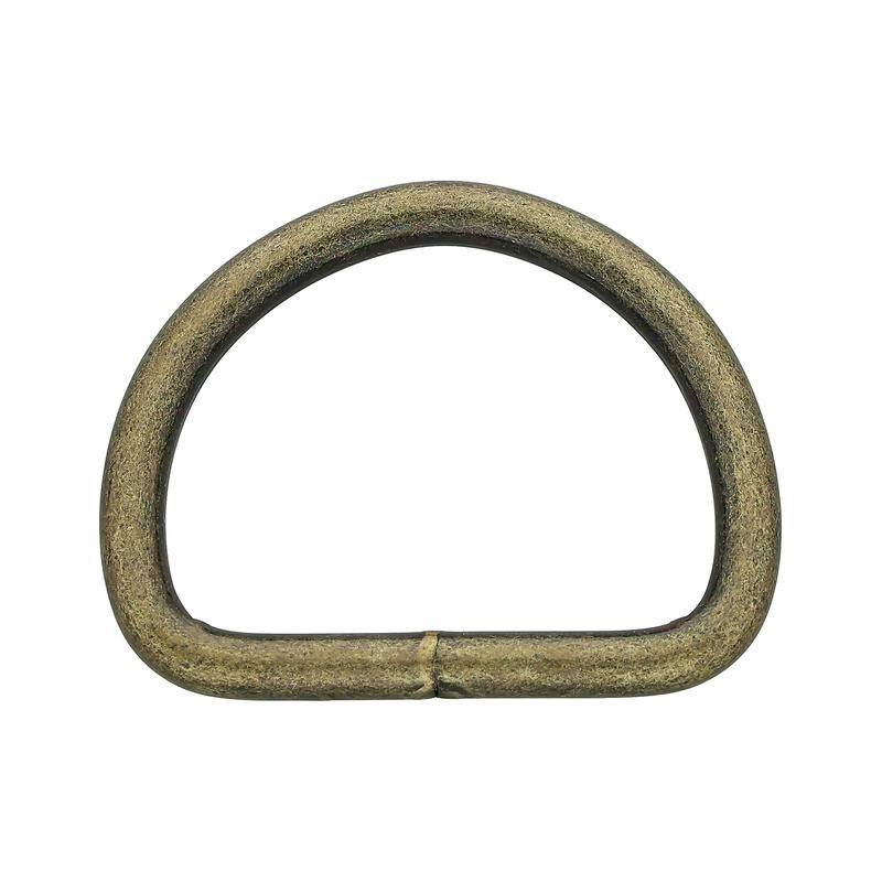 1 pkg. D-rings, 40 mm, antique brass (2 pcs)