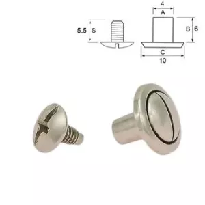 Dekorativ skruv  6 mm. 5-pack