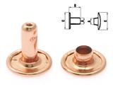 Double Cap Rivets, 7 mm, rosé, 25pcs