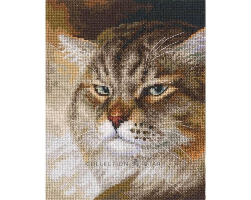Embroidery Kit "Cat" 16x20 cm.
