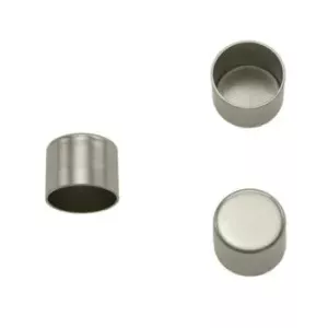 End Cap Gunmetal 8 mm. 5-pack.