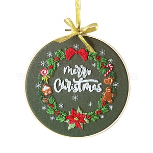Embroidery kit with plastic frame 20 cm. Ø