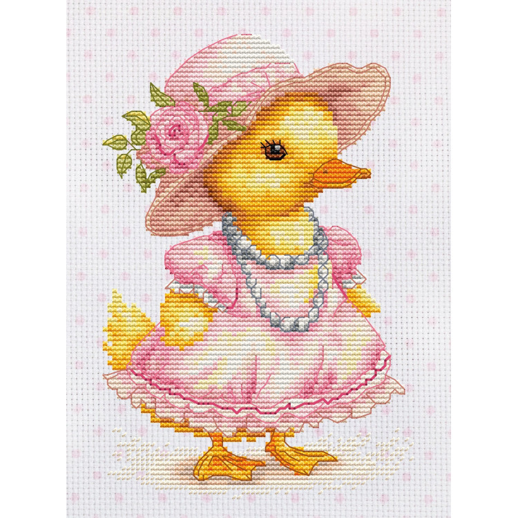 Cross stitch kit "The Flirty Duckling" 12x18 cm.