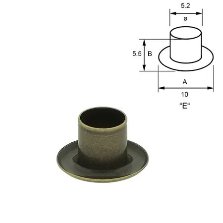 Eyelett Ø 5,2 mm. 100 pc. Antique brass.