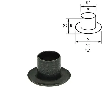 Eyelett Ø 5,2 mm. Black  100 pc.