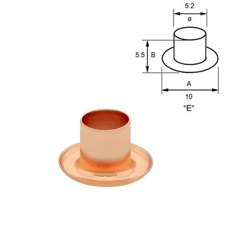 Eyelett Ø 5,2 mm. Rosé Gold 100 pc.