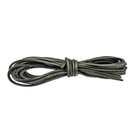 European leather cord 4x2,7 mm Black
