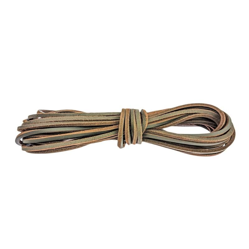 European leather cord 4x2,7 mm Dark Brown