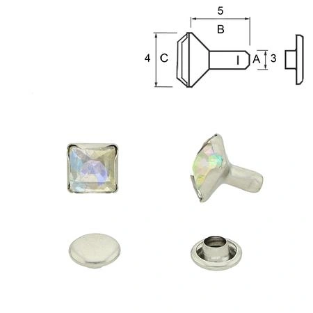 Nit Square AB-Lyster 4x5 mm. 5-pack