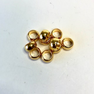 Rondelle beads, hole 4,5 mm, 10 pcs