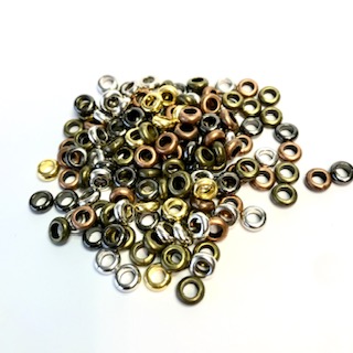 Rondelle 25 st. Metallpärlor mix
