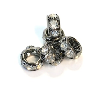 Crystal Rhinestone Gun Metal color 5-pack.