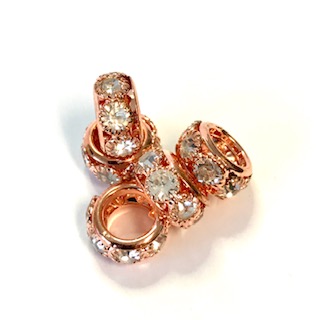 Crystal Rhinestone Rosé Gold color 5-pack.