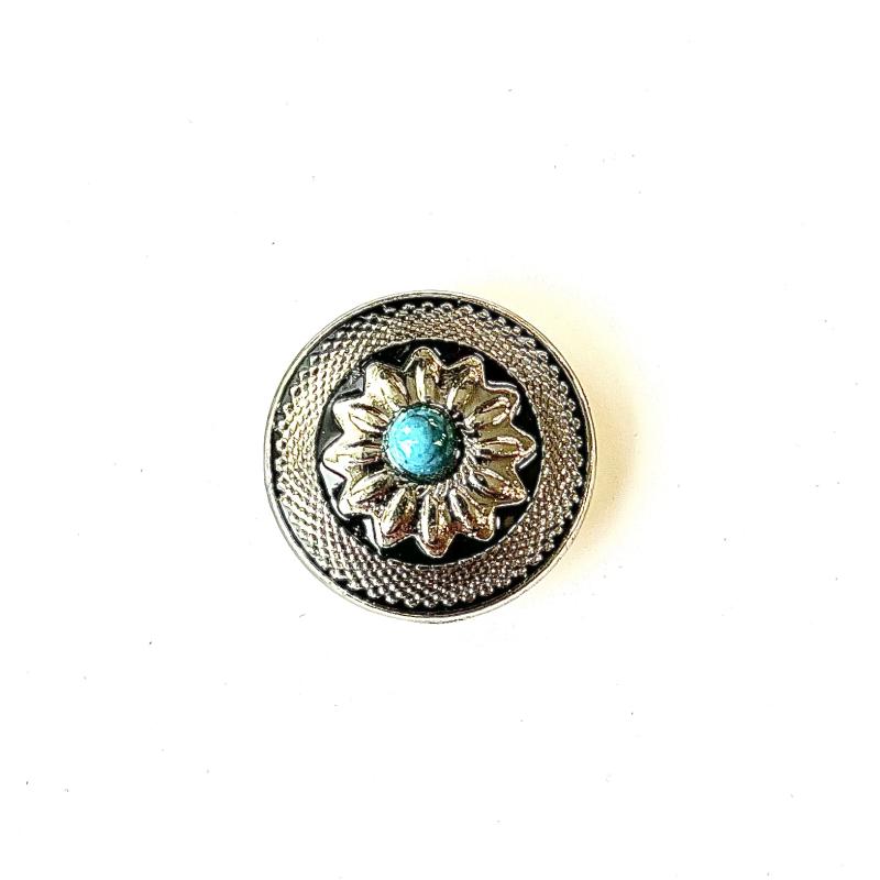 Concho Round 25 mm. Blue.