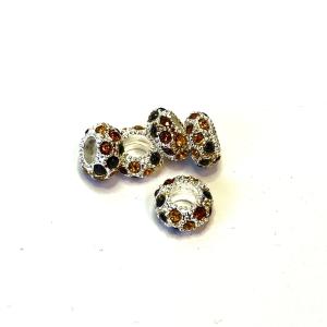 Crystal Rhinestone Silver/Brown mix color 5-pack.