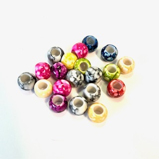 Acrylic Beads Spray painted 20-pack/mix