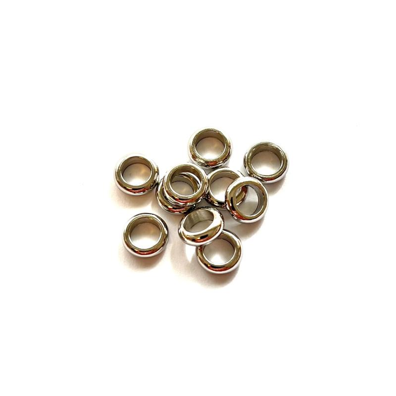 Spacer beads 10-pcs Stainless steel.
