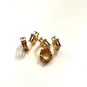 Spacer Beads 5-pcs. 18 K Gold plated