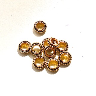 Spacer bead Antique Gold 10pcs