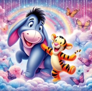 Diamond Painting Tigger & Eyore 30x30 cm.