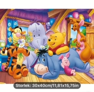 Diamond Painting Winnie the Pooh with friends 30x40 cm.