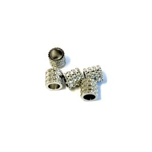 Metal Beads, Silver 5 pcs