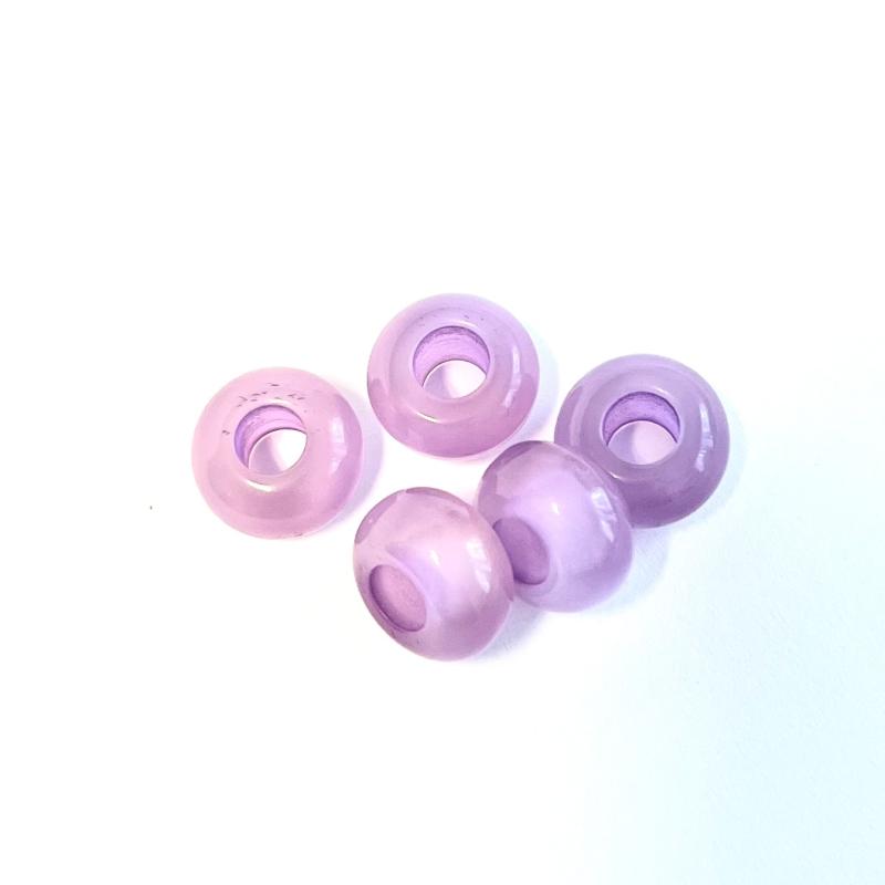 Synthetic beads Cateye Lilac 5-pack.