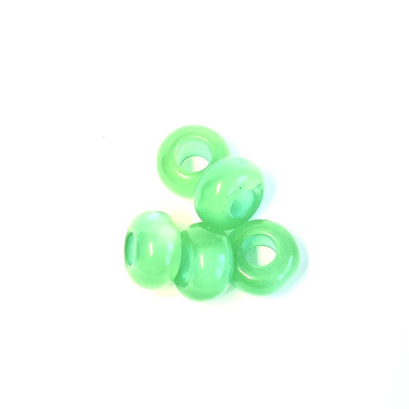 Synthetic beads Cateye Green 5-pack.