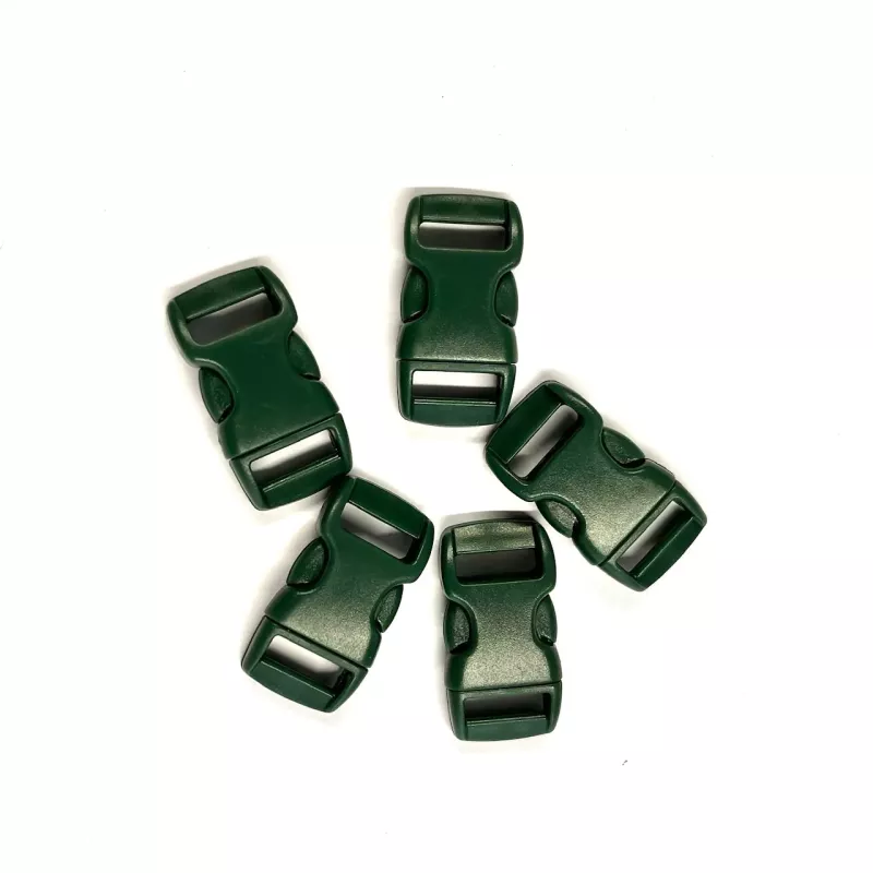 Snap lock, 10 mm. Dark Green.