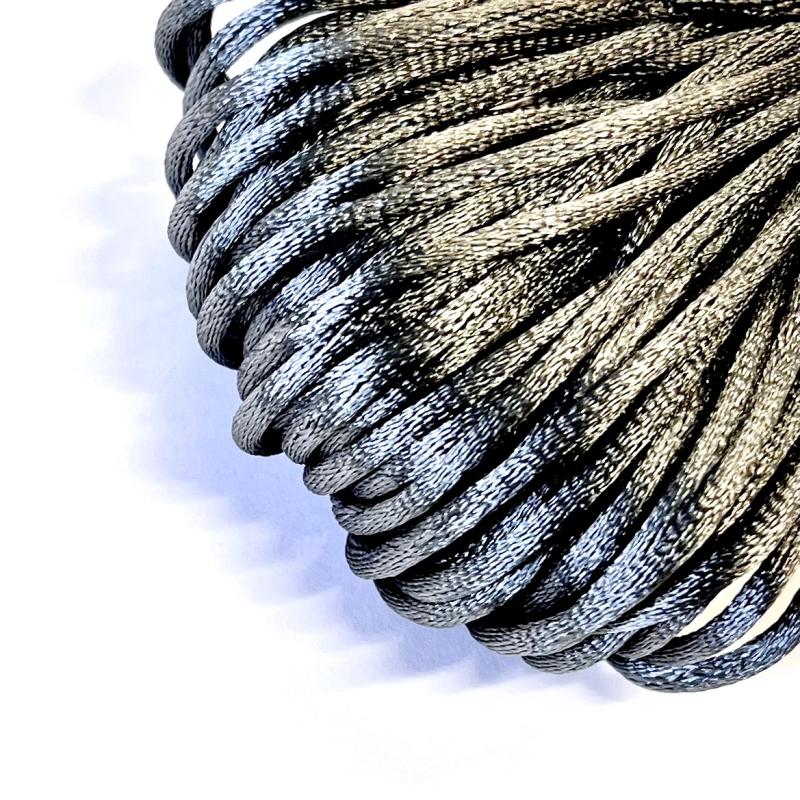 Satintråd / Rattail ca.20 m. Dark Gray.