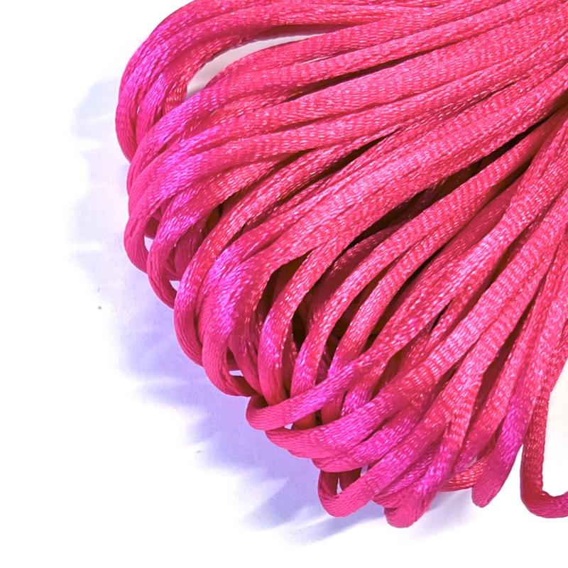 Satintråd / Rattail ca.20 m. Raspberry pink.