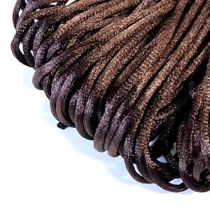 Satintråd / Rattail ca.20 m. Coffe Brown.