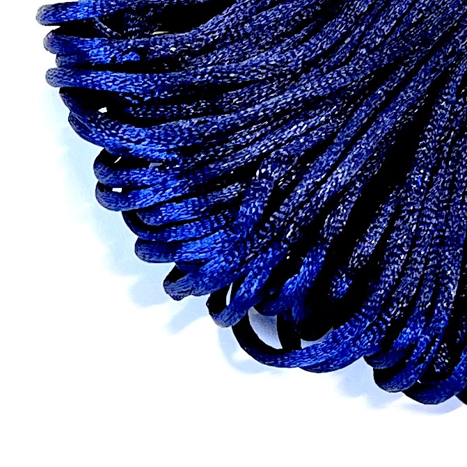 Satintråd / Rattail ca.20 m. Midnight Blue.