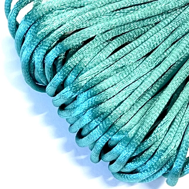 Satintråd / Rattail ca.20 m. Aqua.