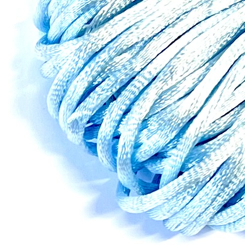 Satintråd / Rattail ca.20 m. Pastel Blue.