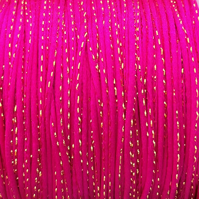 Rattail/Satintråd m. Guldtråd 1,5-2 mm