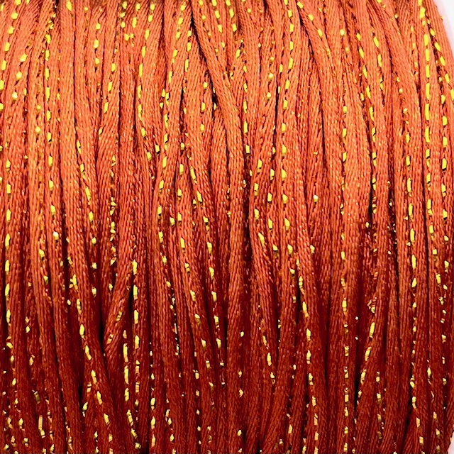 Rattail/Satintråd m. Guldtråd 1,5-2 mm