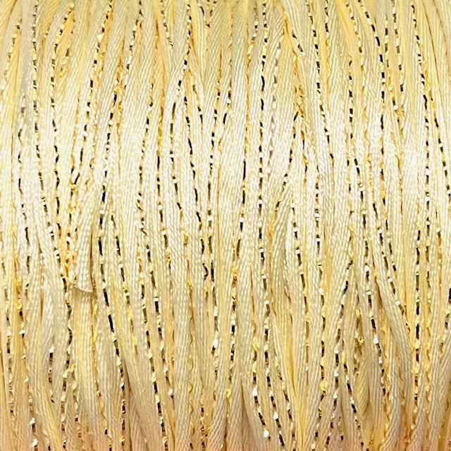Rattail/Satintråd m. Guldtråd 1,5-2 mm