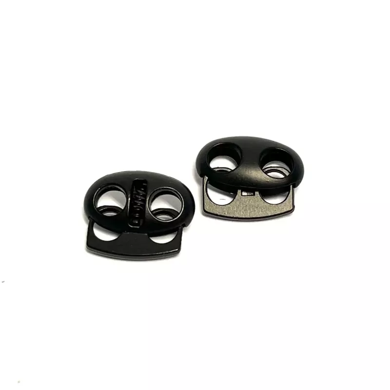 Klämlås 2-hål. 5x14x17 mm. Black 2-pack.