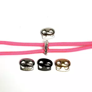 Klämlås 2-hål. 5x14x17 mm. Gold 2-pack.