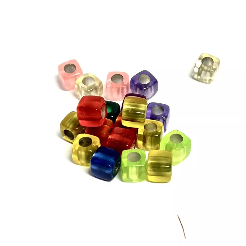 Acryl Pärlor Kub 20-pack. Mix.