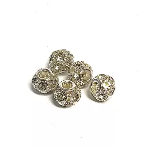 Crystal A-grade Bead Silver. 5 pcs.
