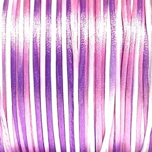 Satintråd/Rattail 1 mm. Rainbow Purple Love.